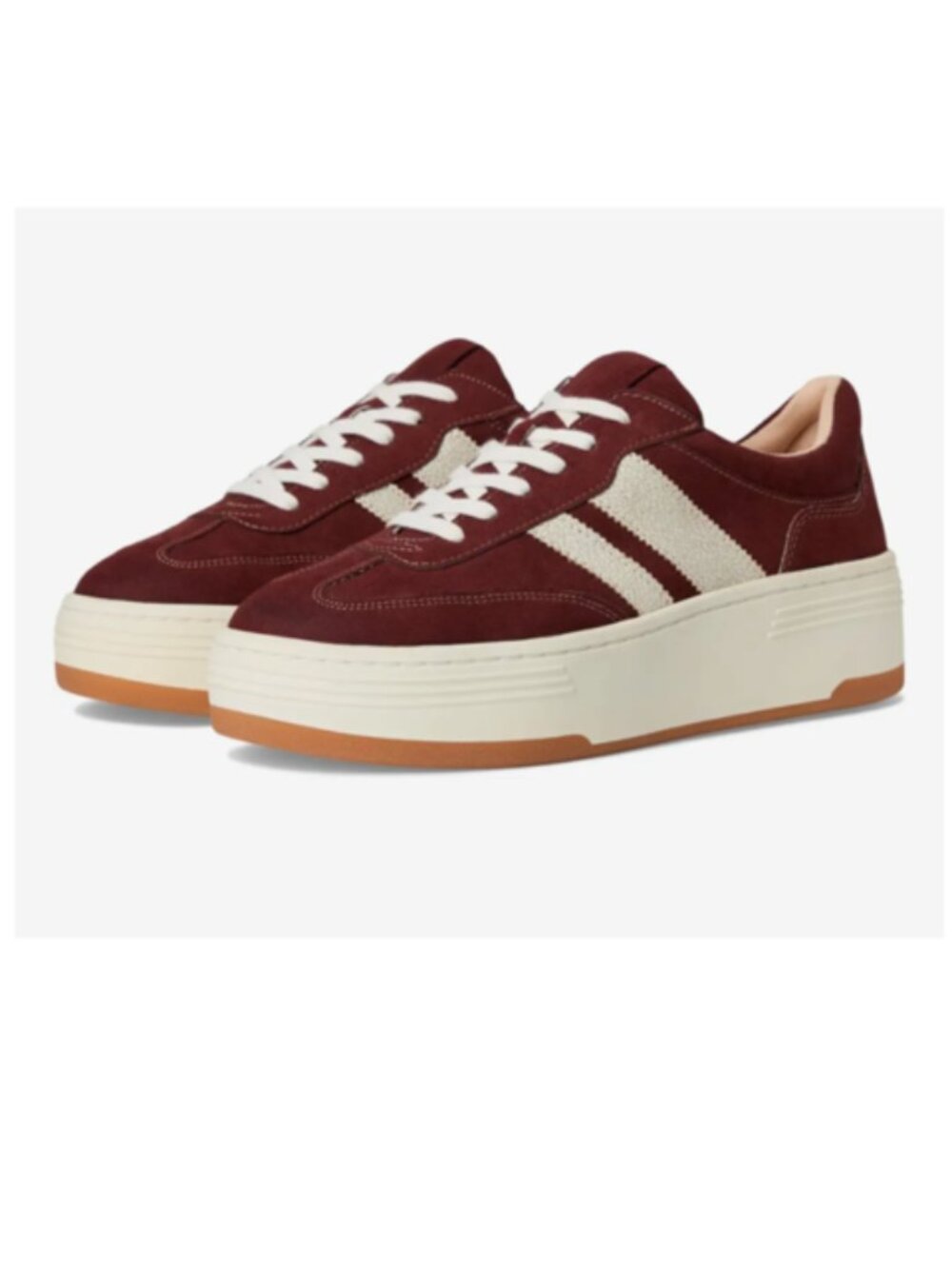 Madden Girl Livvyy Platform Lace-Up Sneakers in Dark Rust Multi 7